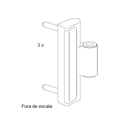 Dob-20Pin25 - Dobradiça 20mm pino 25mm Patio Fold